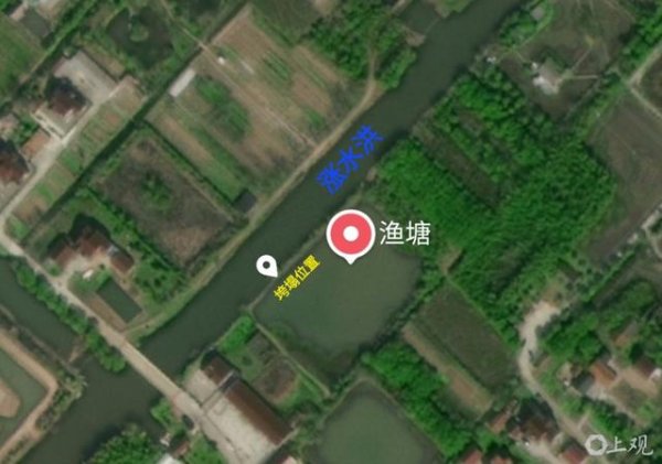 优配货主 崇明一区管河道土坡垮塌，旁边鱼塘甲鱼跑光，塘主哭诉“两年收入没了”